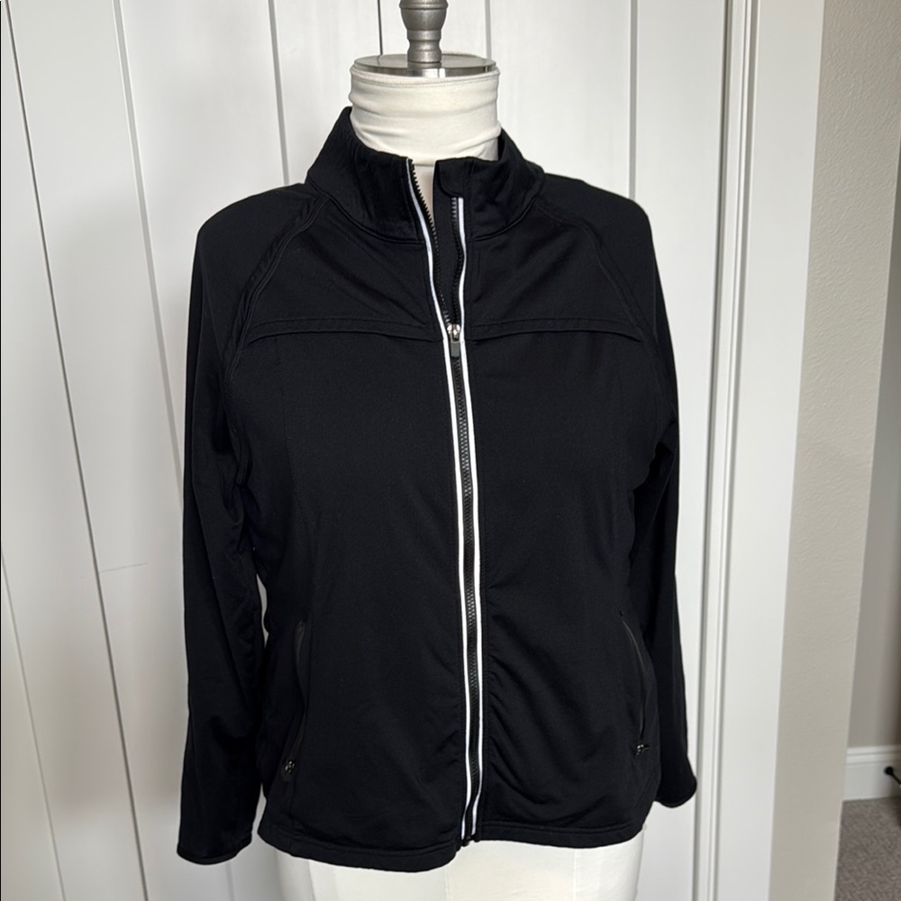 Women's Black Zip-Front Jacket